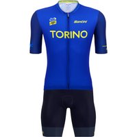 Set (Radtrikot + Radhose) TOUR DE FRANCE Torino 2024 Set (2 Teile), für Herren, von Santini