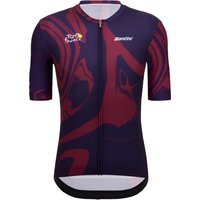 TOUR DE FRANCE Bordeaux 2023 Kurzarmtrikot, für Herren, Größe L, Rennrad Trikot, von Santini