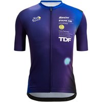 TOUR DE FRANCE Lourdes-Hautacam 2022 Kurzarmtrikot, für Herren, Größe S, von Santini