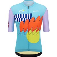 TOUR DE FRANCE Nice 2024 Kurzarmtrikot, für Herren, Größe 2XL, Radshirt, TOUR DE FRANCE Nice 2024 Kurzarmtrikot, für Herren, Größe 2XL, Radshirt, von Santini