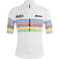 UCI WORLD CHAMPION ROAD 100 2024 Kurzarmtrikot, für Herren, Größe 2XL, Radshirt, UCI WORLD CHAMPION ROAD 100 2024 Kurzarmtrikot, für Herren, Größe 2XL, Radshirt, von Santini