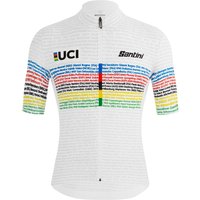 UCI WORLD CHAMPION ROAD 100 2024 Kurzarmtrikot, für Herren, Größe 3XL, von Santini