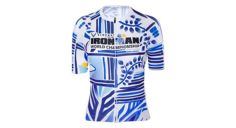 kurzarm trikot ironman x santini weltmeisterschaft nizza 2024 blau weis kurzarm trikot ironman x santini weltmeisterschaft nizza 2024 blau weis von Santini