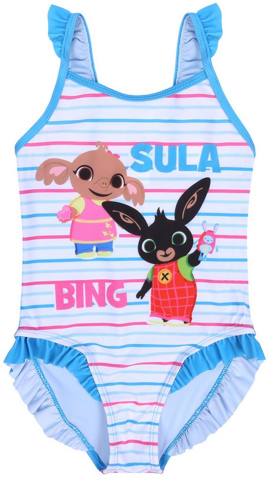 Sarcia.eu Badekleid Blau-weißer, einteiliger Badeanzug BING mit Rüschen 4-5 Jahre Sarcia.eu Badekleid Blau-weißer, einteiliger Badeanzug BING mit Rüschen 4-5 Jahre von Sarcia.eu