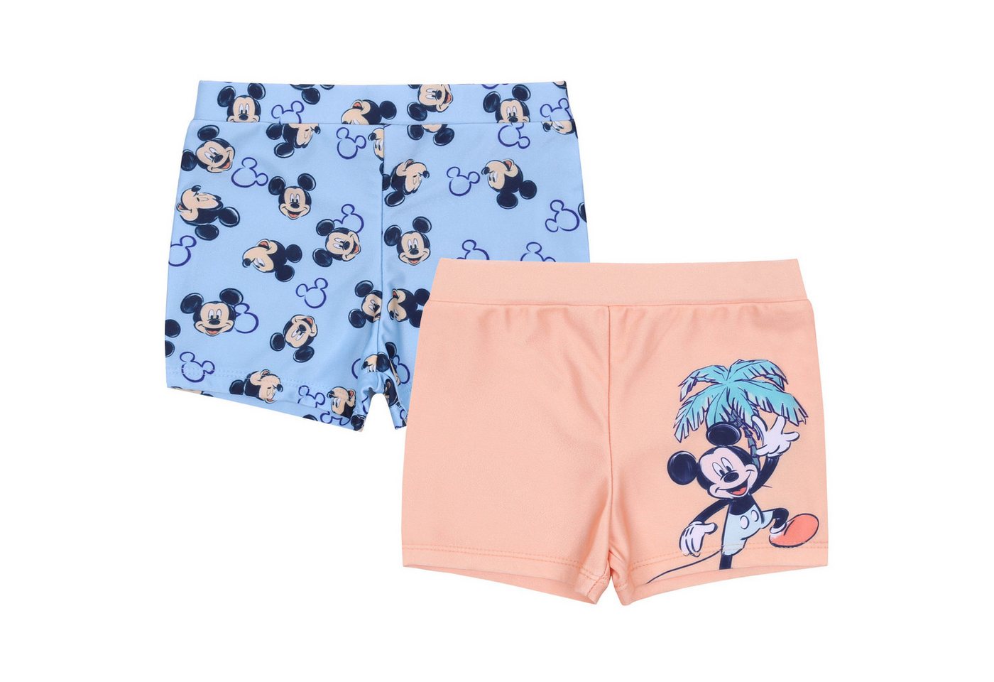 Sarcia.eu Boxer-Badehose 2x Blau-aprikosenfarbene Badehose für Baby Mickey Maus 0-3 Monate von Sarcia.eu