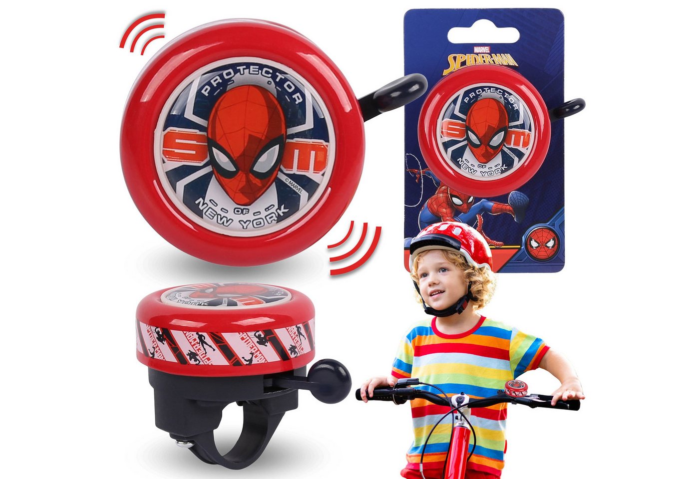Sarcia.eu Fahrradklingel MARVEL Spider-Man Metall Fahrradklingel FÜR für Kinder 5,5 cm Sarcia.eu Fahrradklingel MARVEL Spider-Man Metall Fahrradklingel FÜR für Kinder 5,5 cm von Sarcia.eu