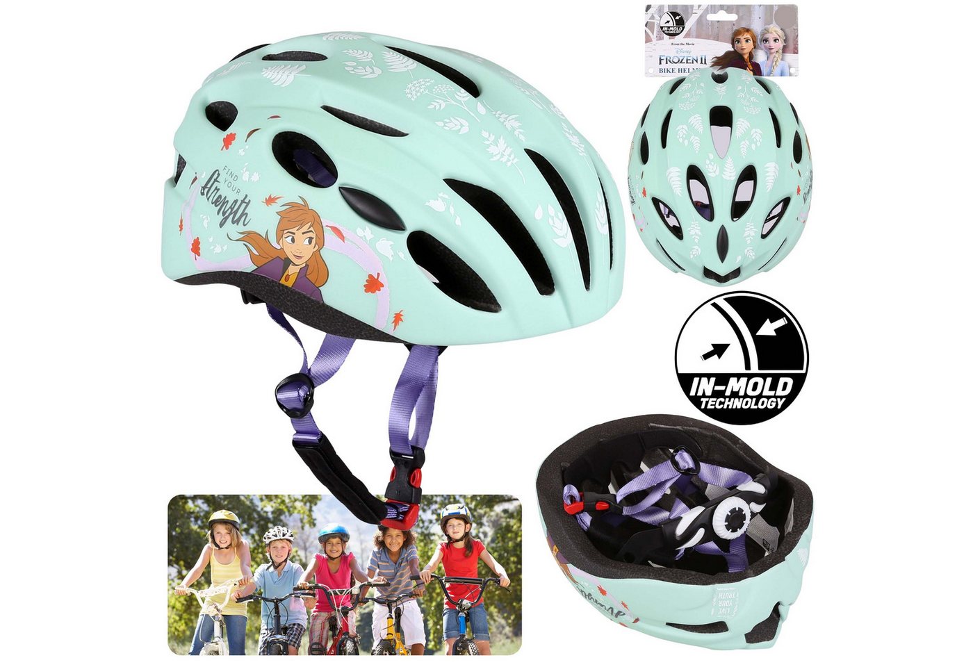 Sarcia.eu Kinderfahrradhelm Die Eiskönigin Elsa, Anna Mint Kinderfahrradhelm, Mädchen, 52-56 cm Sarcia.eu Kinderfahrradhelm Die Eiskönigin Elsa, Anna Mint Kinderfahrradhelm, Mädchen, 52-56 cm von Sarcia.eu