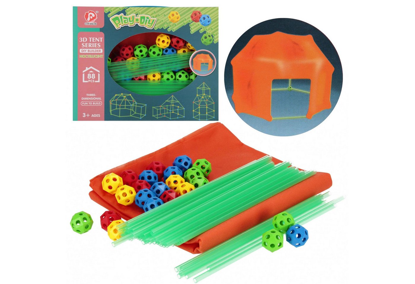 Sarcia.eu Konstruktion Strohhalme/Bälle 88 Stück MEGA CREATIVE Konstruktionsspielsteine Sarcia.eu Konstruktion Strohhalme/Bälle 88 Stück MEGA CREATIVE Konstruktionsspielsteine von Sarcia.eu
