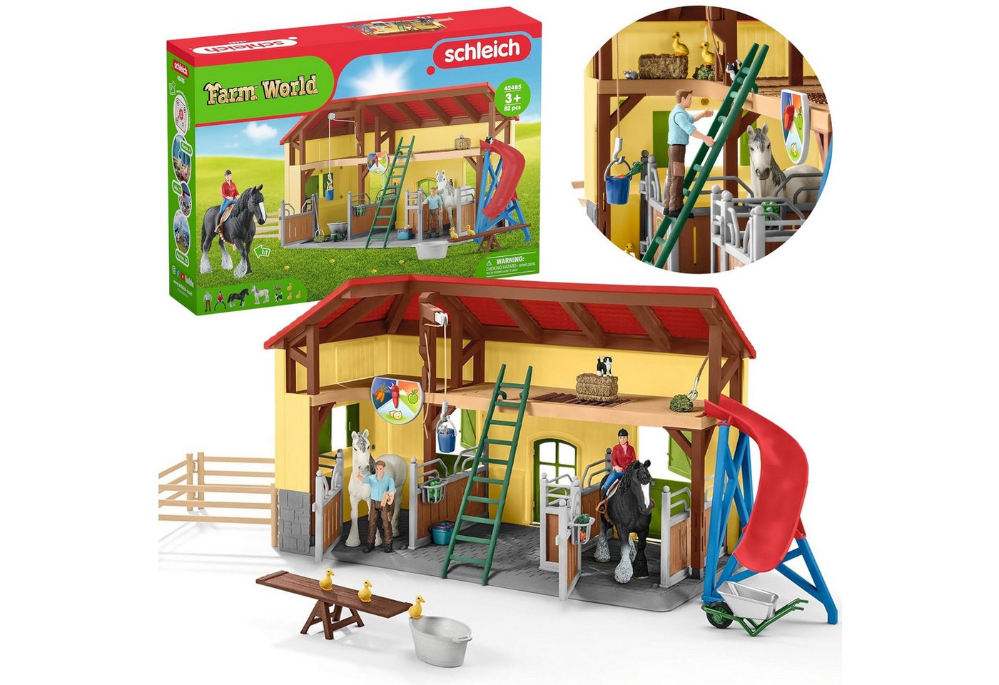 Sarcia.eu Spielfigur SLH42485 Schleich Farm World,Stallungen für Pferde mit Ausrüstung 3+ von Sarcia.eu