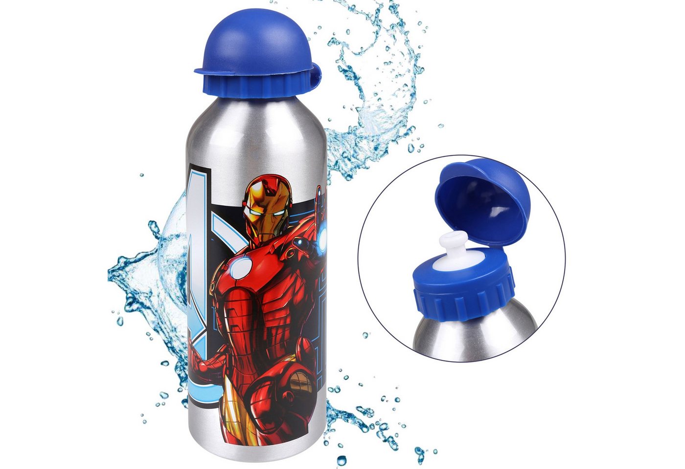 Sarcia.eu Trinkflasche MARVEL Avengers Aluminium-Trinkflasche, rote Flasche 500 ml von Sarcia.eu