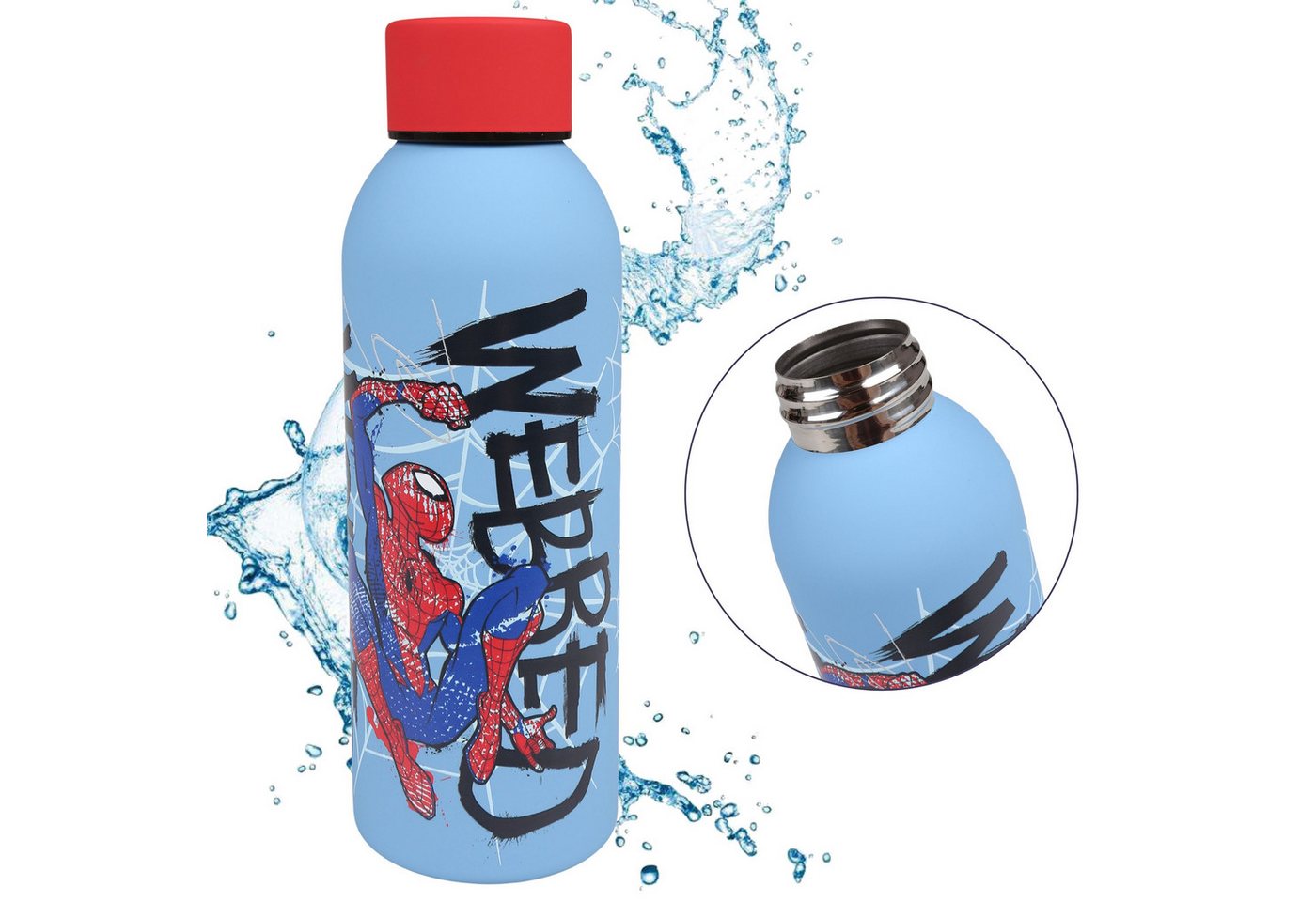 Sarcia.eu Trinkflasche MARVEL SpiderMan Edelstahl-Trinkflasche, blaue 500 ml Sarcia.eu Trinkflasche MARVEL SpiderMan Edelstahl-Trinkflasche, blaue 500 ml von Sarcia.eu