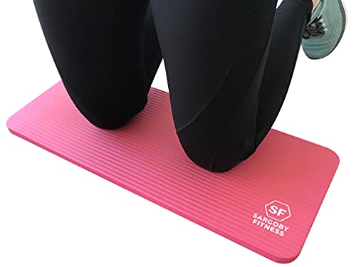 Sargoby Fitness Yoga kniekissen 15 mm dick Yoga Knieschoner Pilates Knieschoner zur von Knien Ellbogen Unterarmen und Handgelenken für Workout Knieschoner yoga knee pad Yoga Kniematte von Sargoby Fitness