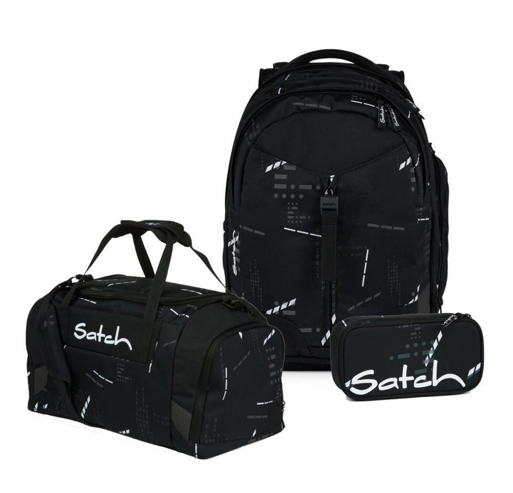 Satch Schulrucksack Match (3tlg., inkl. Schlamperbox und Sporttasche) von Satch