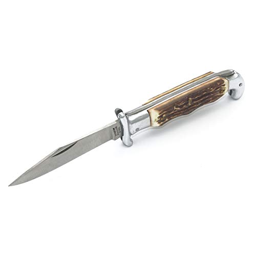 Satief Outdoor Klappmesser - Campingmesser Taschenmesser mit Geweihlook Messer Griff von Satief