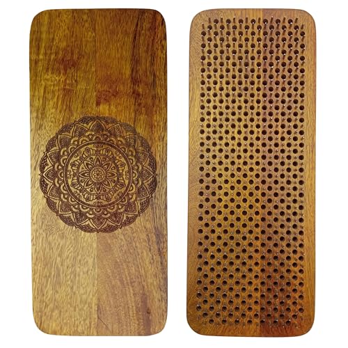 Sadhu Board für Yogapraxis, Mangoholz Nagelbrett, 100% Handgemacht, 3 Größen: 10 mm, 12 mm und 15 mm, löst Verspannungen, fördert Durchblutung, hilft bei Migräne Schlafstörungen (Mandala, 10 mm) Sadhu Board für Yogapraxis, Mangoholz Nagelbrett, 100% Handgemacht, 3 Größen: 10 mm, 12 mm und 15 mm, löst Verspannungen, fördert Durchblutung, hilft bei Migräne Schlafstörungen (Mandala, 10 mm) von SattesGrün