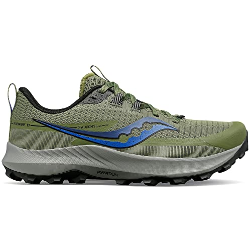 Saucony Herren Peregrine 13 Laufschuhe Trailschuh Oliv - Blau 45 von Saucony