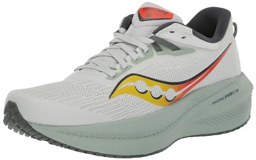 Saucony Herren Triumph 21 Laufschuhe Neutralschuh Weiß - Orange 48 von Saucony