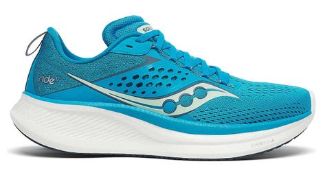 saucony ride 17 running schuh blau weis damen von Saucony