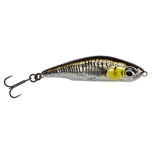 Savage Gear Wobbler zum Spinnfischen Sticklebait Pencil Slow Sinking 7,5cm 13g, Farbe:Ayu Green Silver von Savage Gear