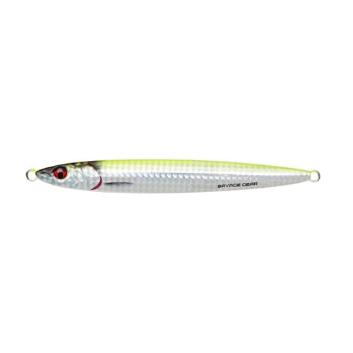 Savage Gear 3D Slim Jig Minnow Fast Sinking 40g bis 100g Speed-Jig Pilker Speed-Pilker Sardinenprofil-Köder (40g, Glow Yellow) von Savage Gear