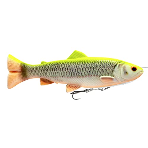 Savage Gear 4D Line Thru Pulsetail - Swimbait Gummifisch, Farbe:Lemon Chub, Länge / Gewicht /Schwimmverhalten:25cm / 202g / langsam sinkend von Savage Gear