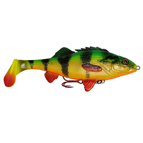 Savage Gear 4D Perch Shad - Gummifisch, Farbe:Firetiger, Länge/Gewicht:17.5cm / 75g Savage Gear 4D Perch Shad - Gummifisch, Farbe:Firetiger, Länge/Gewicht:17.5cm / 75g von Savage Gear