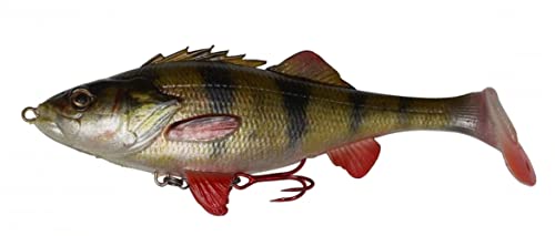 Savage Gear 4D Perch Shad - Gummifisch, Farbe:Perch (Barsch), Länge/Gewicht:12.5cm / 25g von Savage Gear