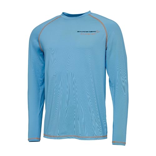 Savage Gear Aqua UV Long Sleeve T-Shirt, Angelbekleidung, Angeln T-Shirt, Unisex, Blau, Medium Savage Gear Aqua UV Long Sleeve T-Shirt, Angelbekleidung, Angeln T-Shirt, Unisex, Blau, Medium von Savage Gear