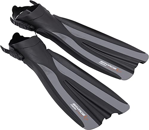 Savage Gear Belly Boat Fins XL/XXL 70cm - Bellyboot Flossen für Angler, Bellyboat Flippers, Schwimmflossen von Savage Gear