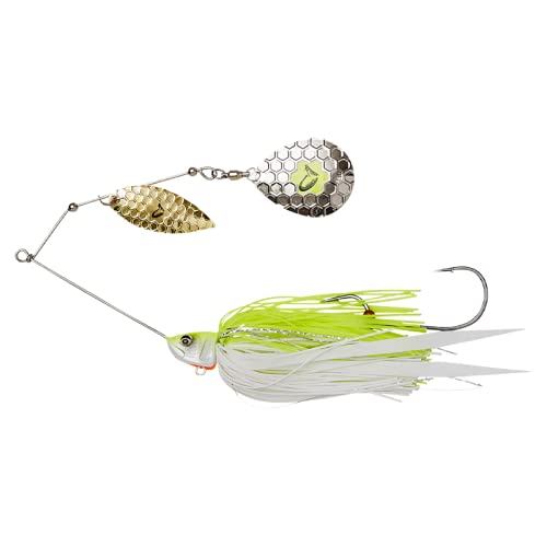 Savage Gear Da'Bush Spinnerbait (Gelb-Weiß-Silber, 16 cm, 32 g sinkend) von Savage Gear