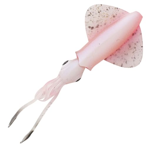 Savage Gear Gummiköder zum Hochseeangeln auf Dorsche 5cm 0,8g Swim Squid 50 LRF, Farbe:Pink Glow von Savage Gear