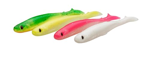 Savage Gear Slender Scoop Shad Mix - 4er-Pack, Köder zum Angeln im klaren Wasser, ideal für Barsch, Zander, Hecht, perfekt für Süßwasserangler, Stint, Grünsilber, Plötze, Motoröl Dark Water Mix 13 cm Savage Gear Slender Scoop Shad Mix - 4er-Pack, Köder zum Angeln im klaren Wasser, ideal für Barsch, Zander, Hecht, perfekt für Süßwasserangler, Stint, Grünsilber, Plötze, Motoröl Dark Water Mix 13 cm von Savage Gear