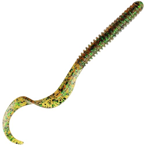 Savage Gear Gummiwürmer für Barsche & Zander 9cm 3g Rib Worm, Farbe:Green Pumpkin von Savage Gear