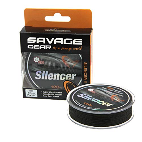 Savage Gear HD8 Silencer Braid 120m Schnur geflochten, Angelschnur für Hecht Zander Barsch Forellen 8-Fach rundgeflochten 0.12mm 6.3kg von Savage Gear