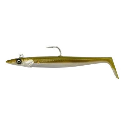 Savage Gear Sandeel V2 12cm 22G Sinking Khaki 2+1 von Savage Gear