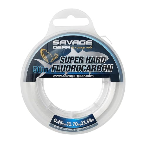 Savage Gear Super Hard 0,60mm 18,9kg Fluorocarbon 50m, Vorfachschnur für Meeresmontagen, Meeresvorfach, Vorfachschnur, Fluorocarbonschnur, Schnur Savage Gear Super Hard 0,60mm 18,9kg Fluorocarbon 50m, Vorfachschnur für Meeresmontagen, Meeresvorfach, Vorfachschnur, Fluorocarbonschnur, Schnur von Savage Gear