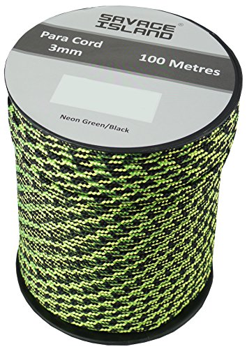 Savage Island 100m Spule Paracord 3mm für Camping Outdoor Basteln Gärtnern Survival Arrmy Heimwerken Bivak Hängematte Zelten Flechtleine Allzweckseil Savage Island 100m Spule Paracord 3mm für Camping Outdoor Basteln Gärtnern Survival Arrmy Heimwerken Bivak Hängematte Zelten Flechtleine Allzweckseil von Savage Island