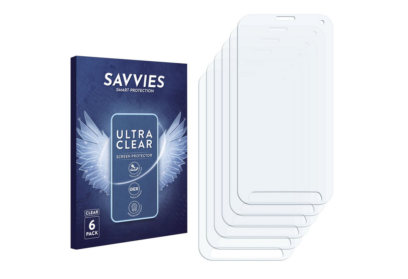 Savvies Schutzfolie für Samsung Galaxy S5 Sport, Displayschutzfolie, 6 Stück, Folie klar von Savvies