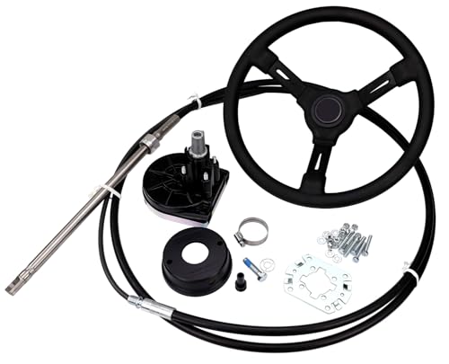Teleflex-Ultraflex Light Duty Steuerung mit Kabel + Steuerrad Riviera schwarz Größe 9 Fuß - 2,74m Teleflex-Ultraflex Light Duty Steuerung mit Kabel + Steuerrad Riviera schwarz Größe 9 Fuß - 2,74m von Sawesto