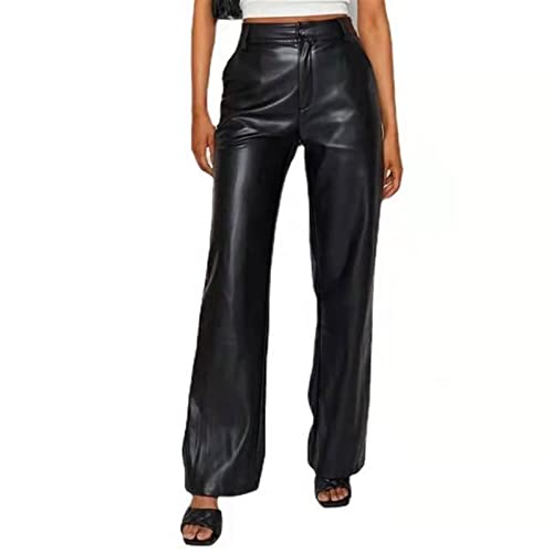 Sawmew Damen Lederimitat Kunstleder Hose Damen Lederhose Hohe Taille Gerade Weites Bein PU Legging Stretch Damen Leder Hose Imitat Kunstlederhose Eng PU Bleistifthose Lederhose Sawmew Damen Lederimitat Kunstleder Hose Damen Lederhose Hohe Taille Gerade Weites Bein PU Legging Stretch Damen Leder Hose Imitat Kunstlederhose Eng PU Bleistifthose Lederhose von Sawmew