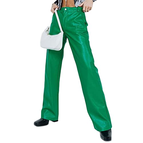 Sawmew Damen Lederimitat Kunstleder Hose Damen Lederhose Hohe Taille Gerade Weites Bein PU Legging Stretch Damen Leder Hose Imitat Kunstlederhose Eng PU Bleistifthose Lederhose Sawmew Damen Lederimitat Kunstleder Hose Damen Lederhose Hohe Taille Gerade Weites Bein PU Legging Stretch Damen Leder Hose Imitat Kunstlederhose Eng PU Bleistifthose Lederhose von Sawmew