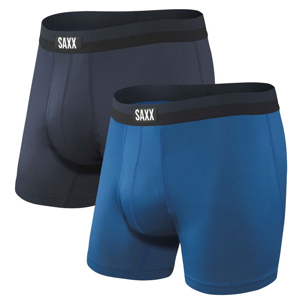 Saxx Underwear Sport Mesh Fly 2 Units Blau XL Mann von Saxx Underwear