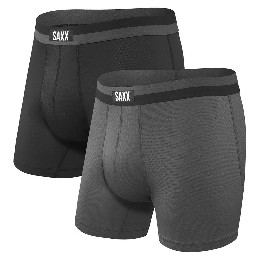 Saxx Underwear Sport Mesh Fly 2 Units Schwarz L Mann von Saxx Underwear