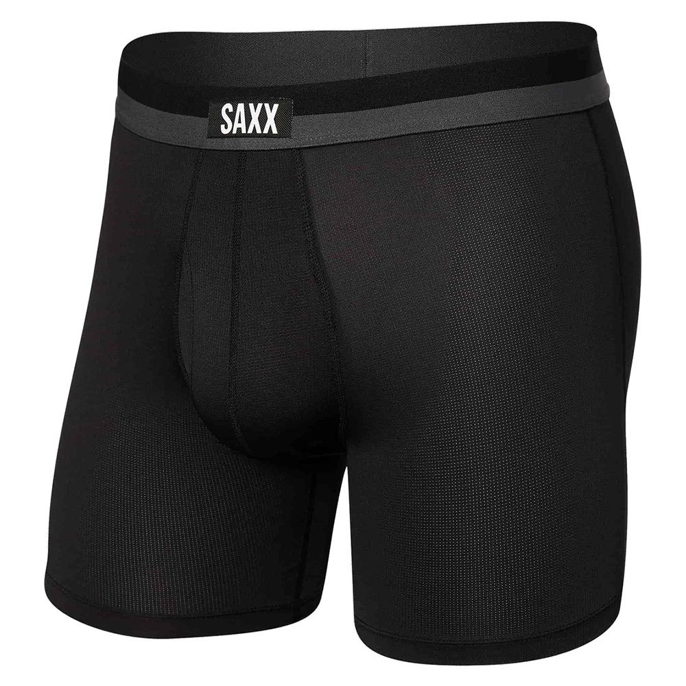 Saxx Underwear Sport Mesh Fly Boxer Schwarz M Mann von Saxx Underwear