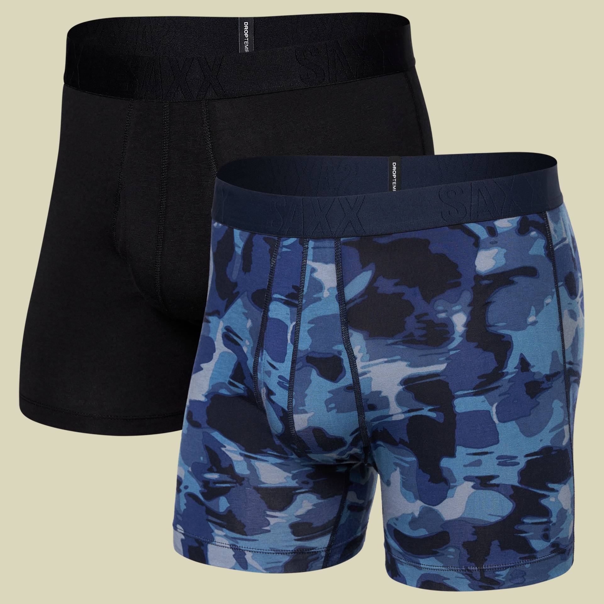 Doptemp Cooling Cotton Boxer Brief Fly 2pk M mehrfarbig II - daybreak camo/black Doptemp Cooling Cotton Boxer Brief Fly 2pk M mehrfarbig II - daybreak camo/black von Saxx