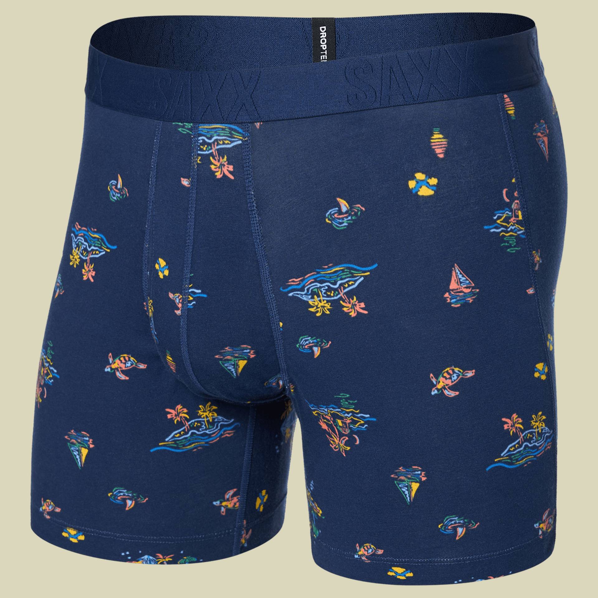 Droptemp Cooling Cotton Boxer Brief Fly mehrfarbig L - island life-midnight Droptemp Cooling Cotton Boxer Brief Fly mehrfarbig L - island life-midnight von Saxx
