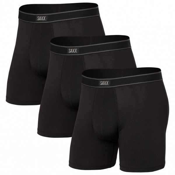 Saxx - Daytripper Boxer Brief Fly 3-Pack - Kunstfaserunterwäsche Gr L schwarz von Saxx