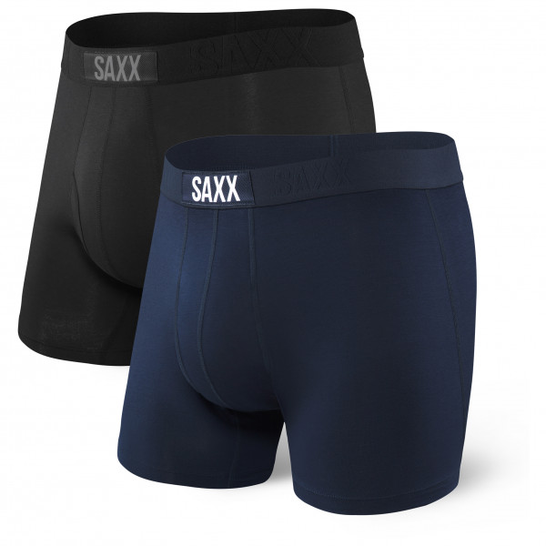 Saxx - Ultra Super Soft Boxer Brief Fly 2-Pack - Kunstfaserunterwäsche Gr XL blau von Saxx