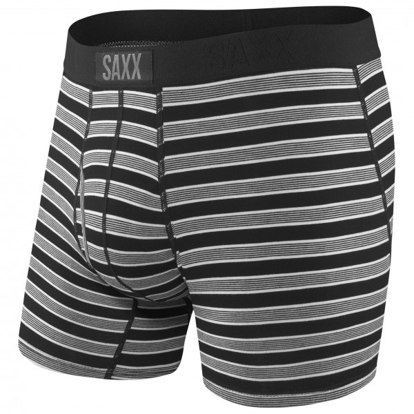 Saxx - Ultra Super Soft Boxer Brief Fly - Kunstfaserunterwäsche Gr M grau/schwarz von Saxx