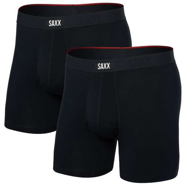 Saxx - Vibe Xtra Boxer Brief Fly 2-Pack - Kunstfaserunterwäsche Gr M;S schwarz von Saxx